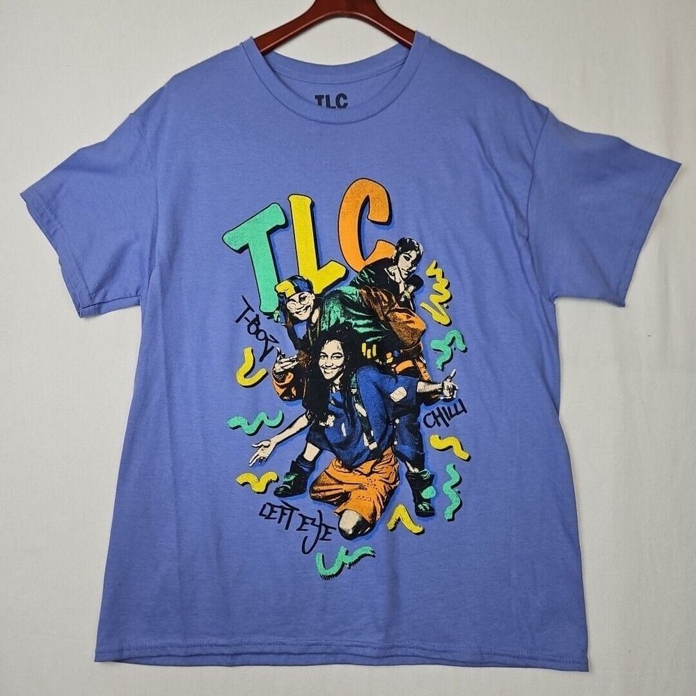 TLC 90's Retro Graphic T-Shirt Purple Adult Size Large New